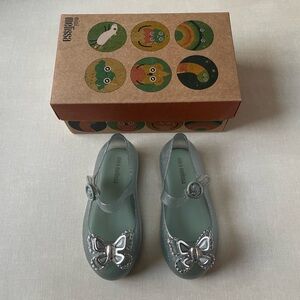 Mini Melissa Sweet Love Butterfly Ballerinas Shoes - Size 8